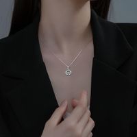 Elegant Korean Style Crown Titanium Steel Pendant Necklace In Bulk main image 3