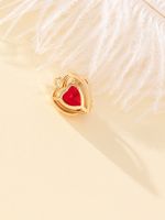 Princess Luxurious Shiny Heart Shape Glass Stone Alloy Wholesale Charms main image 6