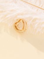 Princess Luxurious Shiny Heart Shape Glass Stone Alloy Wholesale Charms main image 3