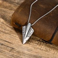 Punk Simple Style Arrow 304 Stainless Steel Men's Pendant Necklace sku image 1