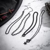 Wholesale Jewelry Hip-Hop Exaggerated Cool Style Irregular Pentagram Alloy Iron Tassel Necklace main image 4