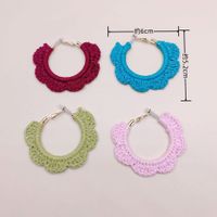 1 Pair Simple Style Solid Color Braid Mixed Materials Earrings main image 5