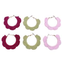 1 Pair Simple Style Solid Color Braid Mixed Materials Earrings main image 2