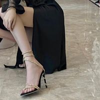Women's Streetwear Solid Color Rhinestone Round Toe Ankle Strap Sandals main image 4
