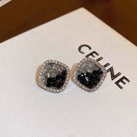 Mode Coeur Forme Cuivre Incrustation Zircon Boucles D'oreilles 1 Paire sku image 5