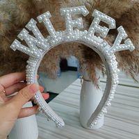 Valentine's Day Simple Style Letter Cloth Wedding Headwear sku image 3
