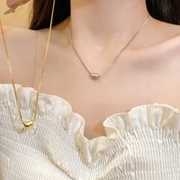 Copper Glam Luxurious Solid Color Plating Pea Necklace main image 3