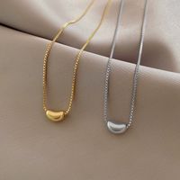 Copper Glam Luxurious Solid Color Plating Pea Necklace main image 1