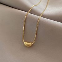 Copper Glam Luxurious Solid Color Plating Pea Necklace sku image 1