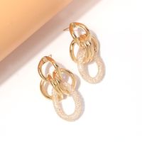 1 Pair Simple Style Roman Style British Style Circle Mesh Iron Ear Studs main image 6