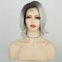 Women's Elegant Holiday Weekend Chemical Fiber High Temperature Wire Side Points Short Straight Hair Wigs main image 5