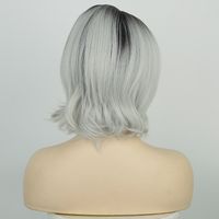 Women's Elegant Holiday Weekend Chemical Fiber High Temperature Wire Side Points Short Straight Hair Wigs main image 4