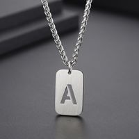 Hip-hop Letter Titanium Steel Pendant Necklace In Bulk sku image 1