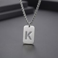 Hip-hop Letter Titanium Steel Pendant Necklace In Bulk sku image 11