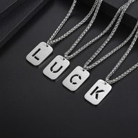 Hip-hop Letter Titanium Steel Pendant Necklace In Bulk main image 3
