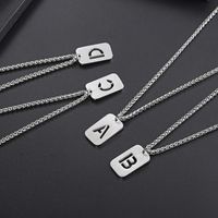 Hip-hop Letter Titanium Steel Pendant Necklace In Bulk main image 4
