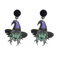 1 Pair Fashion Halloween Pattern Arylic Drop Earrings sku image 1