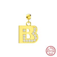 Basic Lady Classic Style Letter Sterling Silver Plating Pendant Necklace sku image 2