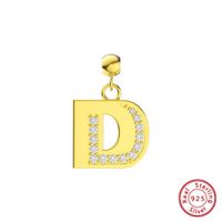 Basic Lady Classic Style Letter Sterling Silver Plating Pendant Necklace sku image 4