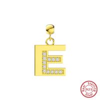 Basic Lady Classic Style Letter Sterling Silver Plating Pendant Necklace sku image 5