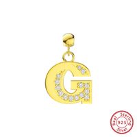 Basic Lady Classic Style Letter Sterling Silver Plating Pendant Necklace sku image 7