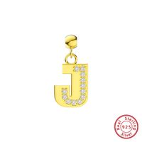 Basic Lady Classic Style Letter Sterling Silver Plating Pendant Necklace sku image 10