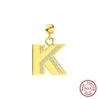 Basic Lady Classic Style Letter Sterling Silver Plating Pendant Necklace sku image 11