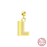 Basic Lady Classic Style Letter Sterling Silver Plating Pendant Necklace sku image 12