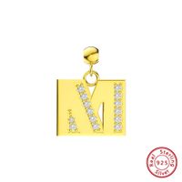 Basic Lady Classic Style Letter Sterling Silver Plating Pendant Necklace sku image 13