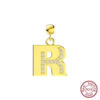 Basic Lady Classic Style Letter Sterling Silver Plating Pendant Necklace sku image 18