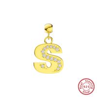 Basic Lady Classic Style Letter Sterling Silver Plating Pendant Necklace sku image 19