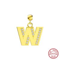 Basic Lady Classic Style Letter Sterling Silver Plating Pendant Necklace sku image 23