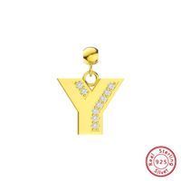 Basic Lady Classic Style Letter Sterling Silver Plating Pendant Necklace sku image 25
