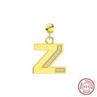 Basic Lady Classic Style Letter Sterling Silver Plating Pendant Necklace sku image 26