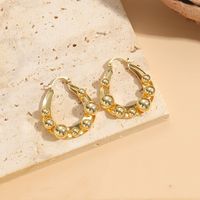 1 Pair Simple Style Round Solid Color Asymmetrical Plating Copper 14k Gold Plated Earrings sku image 3