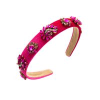 Elegant Flower Cloth Inlay Rhinestones Hair Band sku image 5