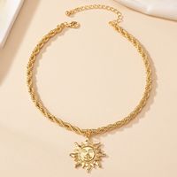 Lady Sun Alloy Plating 14k Gold Plated Women's Pendant Necklace main image 3