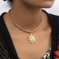 Lady Sun Alloy Plating 14k Gold Plated Women's Pendant Necklace main image 2