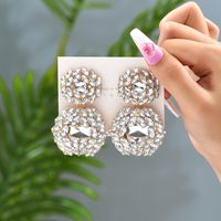 1 Paire Mode Géométrique Strass Femmes Boucles D'oreilles sku image 4