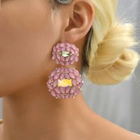 1 Pair Fashion Geometric Rhinestone Women's Drop Earrings main image 5