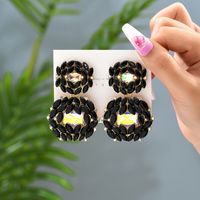 1 Pair Fashion Geometric Rhinestone Women's Drop Earrings sku image 3