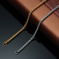 Basic Classic Style Solid Color Stainless Steel Men's Necklace main image 1