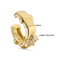 1 Pair Ig Style French Style Simple Style Leaves Twist Plating Inlay Copper Zircon 18k Gold Plated Ear Cuffs main image 3