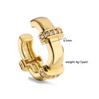 1 Pair Ig Style French Style Simple Style Leaves Twist Plating Inlay Copper Zircon 18k Gold Plated Ear Cuffs main image 4