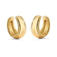 1 Pair Ig Style French Style Simple Style Leaves Twist Plating Inlay Copper Zircon 18k Gold Plated Ear Cuffs main image 9