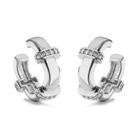 1 Pair Ig Style French Style Simple Style Leaves Twist Plating Inlay Copper Zircon 18k Gold Plated Ear Cuffs sku image 11