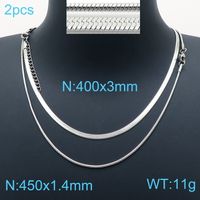 Stainless Steel 18K Gold Plated Simple Style Classic Style Plating Solid Color Necklace sku image 5