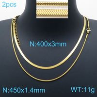 Stainless Steel 18K Gold Plated Simple Style Classic Style Plating Solid Color Necklace sku image 7