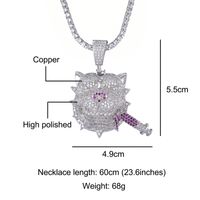 Vintage Style Exaggerated Rock Geometric Stainless Steel Copper Inlay Zircon Men's Pendant Necklace main image 7