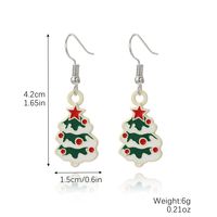 Fashion Christmas Tree Santa Claus Snowflake Alloy Inlay Rhinestones Women's Ear Studs sku image 24